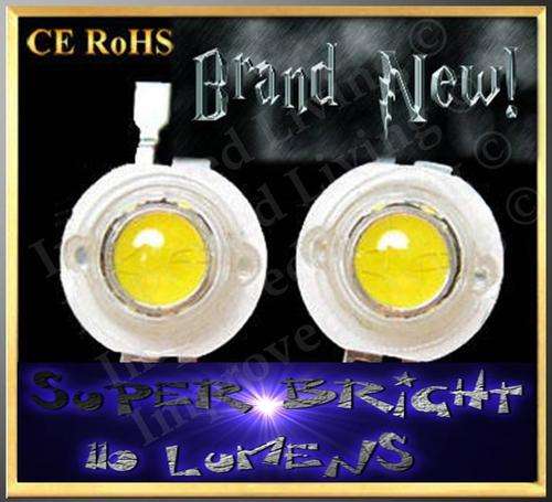 Cool White LED chip **EPISTAR ** 110 Lumens of GLOWY GOODNESS! 80 000 hour life!