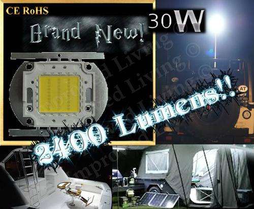 Cool White Floodlight LED chip **EPISTAR 30W ** Crazy brightness** FREE shipping option