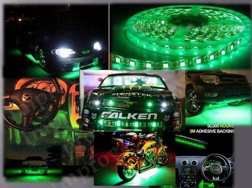 LED strip - NEON GREEN  waterproof * 24 W *300 bright LEDs price/m -FREE SHIPPING option