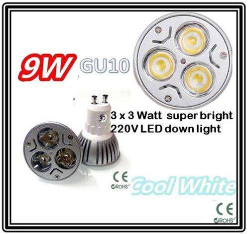 Special **LED Bulb GU10*** 3 LED 9W NON Dimmable  ** 220V AC downlight - FREE SHIPPING OPTION