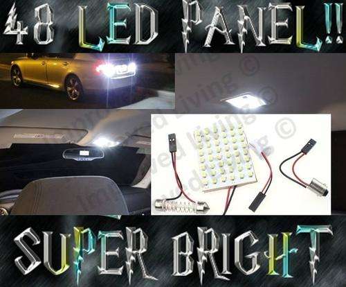 Universal Cool White LED panel - 48 Ultra Bright glowy LEDs with 3 light fittings!!!
