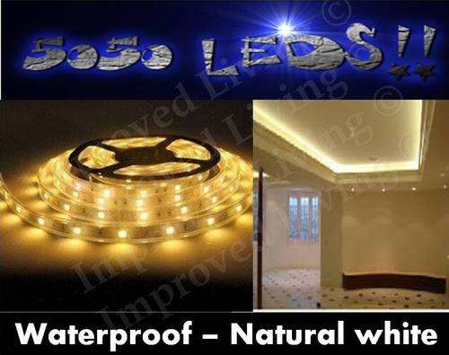 LED strip - Warm WHITE Heavy duty 5050 Marine grade waterproof *36 Watts* 2250 lumens!Price/5m