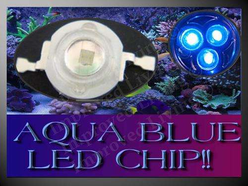 Aqua BLUE LED chip - 450 - 460nm - Perfect for grow lights & reefkeeping -FREE SHIPPING OPTION