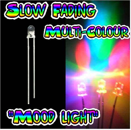 Slow Fading Multi-Colour LED - 5mm RGB "Mood light" LED Light Lamp