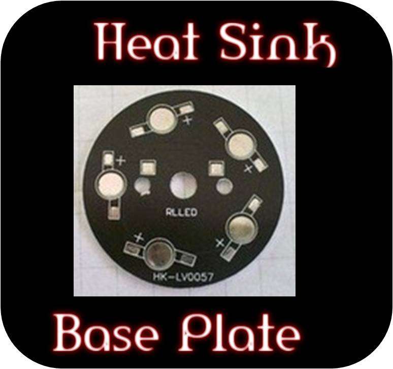 5 x 1/3W High Power LED chip Heat Sink Aluminium Base plate round type *** Free Shipping Option