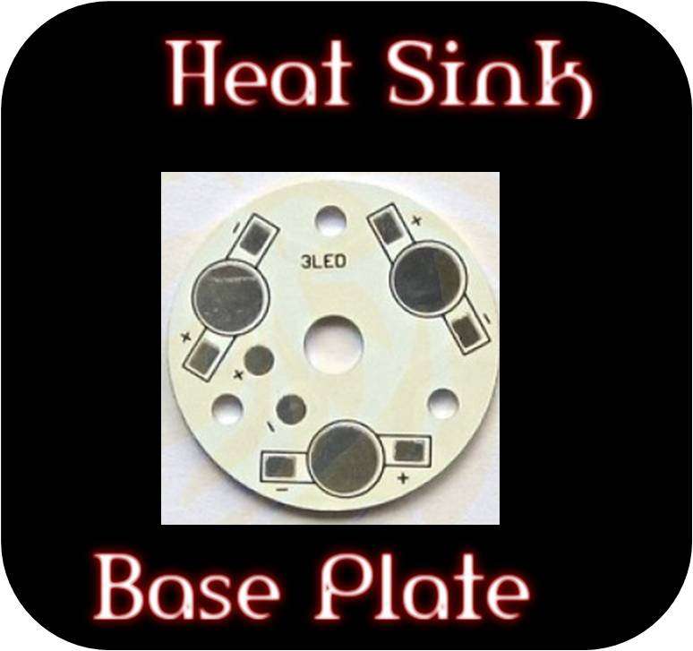 3 x 1/3W High Power LED chip Heat Sink Aluminium Base plate round type *** Free Shipping Option