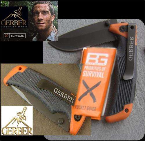 Brand New Gerber Bear Grylls scout Knife & survival guide & lifetime warranty - NO RESERVE!!