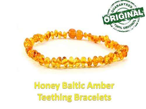 Honey Baby teething Baltic Amber Bracelet-FREE SHIPPING OPTION