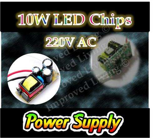 10W  220V AC LED Chips  power supply - constant current LED driver - FREE SHIPPING OPTION