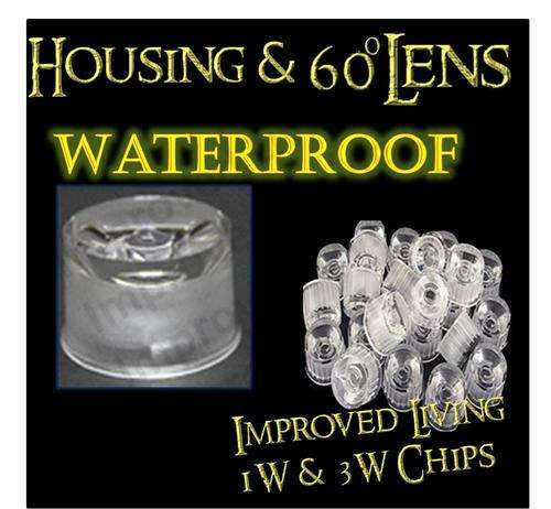 WATERPROOF 60 degree lens for Improved Living 1W & 3W chips - FREE SHIPPING OPTION