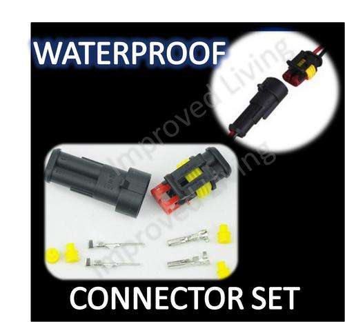 ALL PURPOSE WATERPROOF 2 PIN WIRE CONNECTOR KIT - FREE shipping OPTION