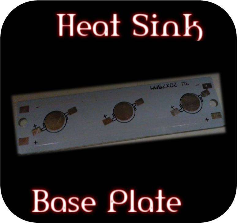 3 x 1W/ 3W High Power LED chip Heat Sink Aluminium Base plate  *** Free Shipping Option