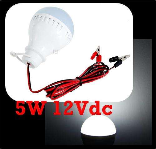 *** 12Vdc LED Bulb *** 5 WATT Samsung 5630 * with wire and crocodile clips Load Shedding solution