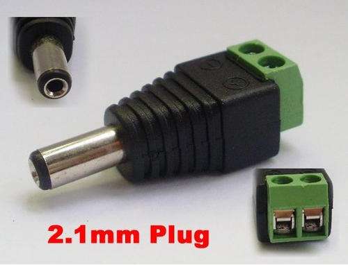 2.1mm Small Male plug Adapter Terminal  wire connectors for CCTV / LED  & wire * local Stock