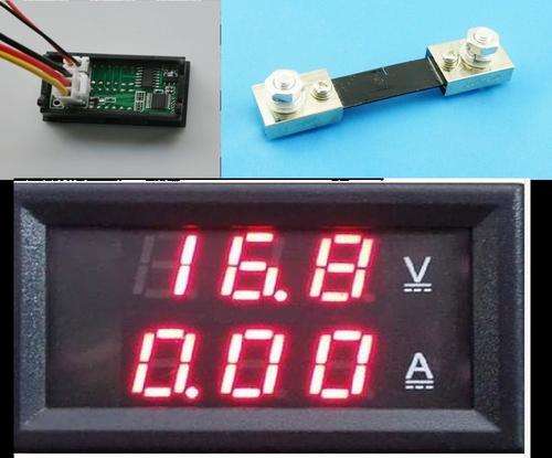 DC 0-100V/ 0-50A Voltmeter & Ammeter with Shunt