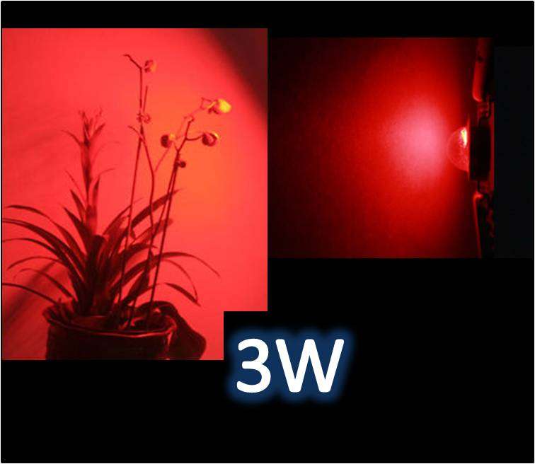 3W RED GROW LED chip - 620-630nm Local Stock