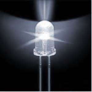 Flashing ON/OFF 5mm LED - COOL WHITE ***Alarm LED