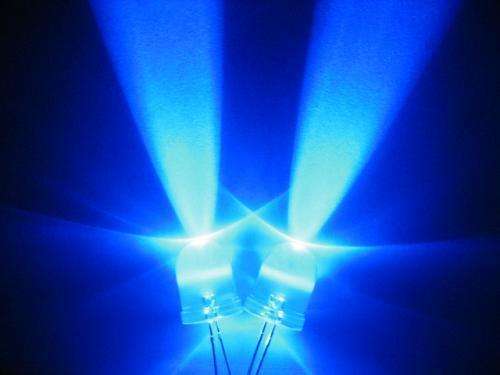 12Vdc Pre-wired Blue flashing led light lamp with 200mm wire