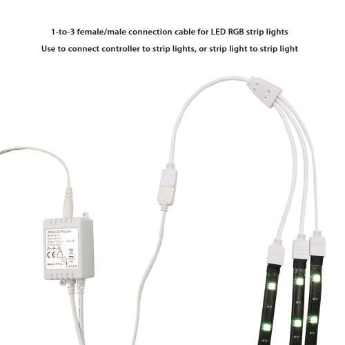 1 to 3 Ports Female Connection Cable Wire For LED RGB Strip Lights