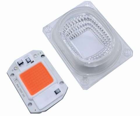 50W LED Full Spectrum Plant Grow Light 300-840nm DIY Chip AC220V  with reflector & lens* Local stock