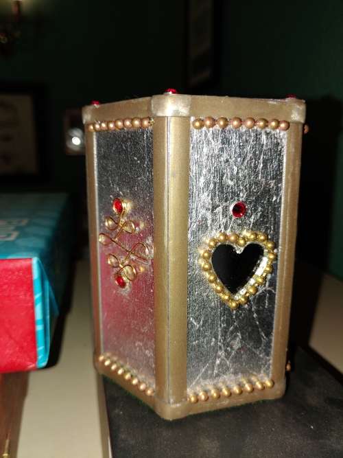 Silver gilded bling pen/ anything holder: CS. SALE - WAS R400