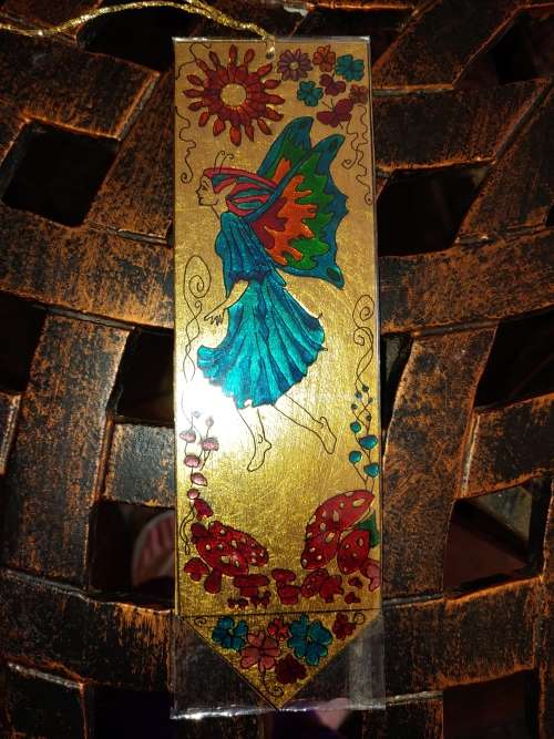 Unique hand-painted, gilded bookmark from the Faery Series. B5. SALE - WAS R399