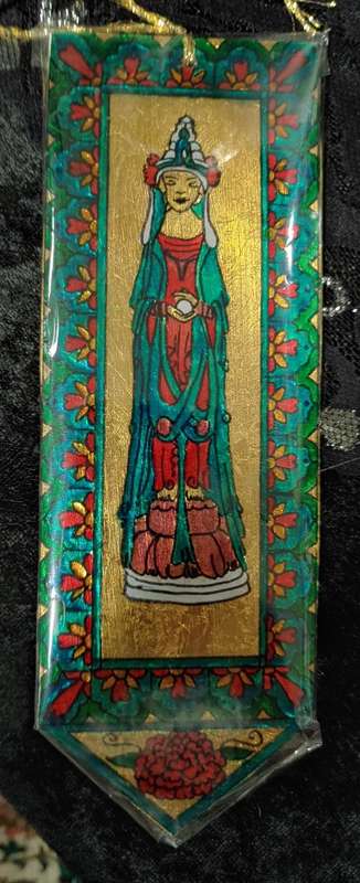 Gilded, hand painted bookmark - Oriental series. B7. SALE - WAS R399