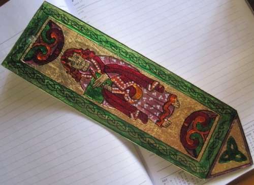 Gilded, hand painted bookmark - Celtic series. B8. SALE - WAS R399