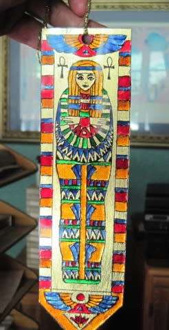 Gilded, hand painted bookmark - Egyptian Series. B11. SALE - WAS R399