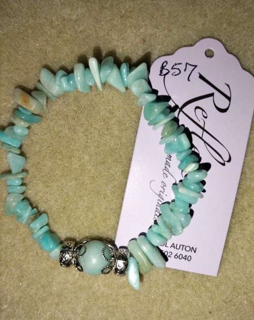 Amazonite chip bracelet. B57