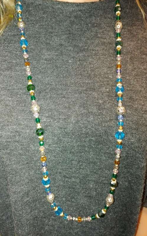 Lovely long beaded necklace. LN12