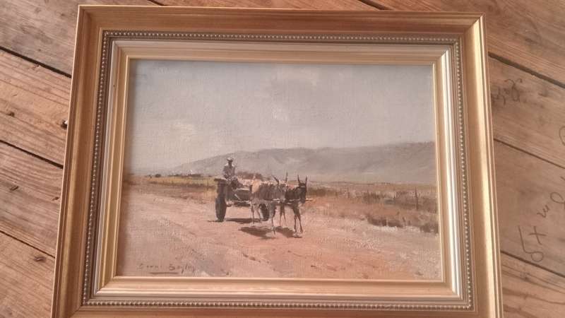 Errol Boyley painting measuring 35 by 50cm Donkey Cart
