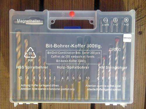 Drill Bit Set and assorted wall plugs (300 pieces) (Last One in Stock)