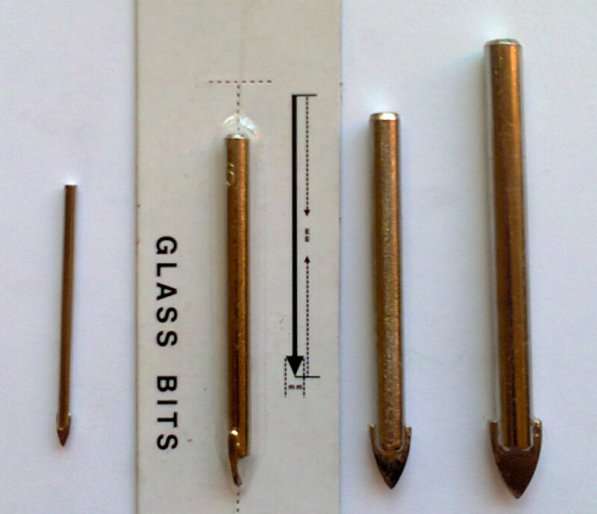 4 Pieces, glass & Tile drills
