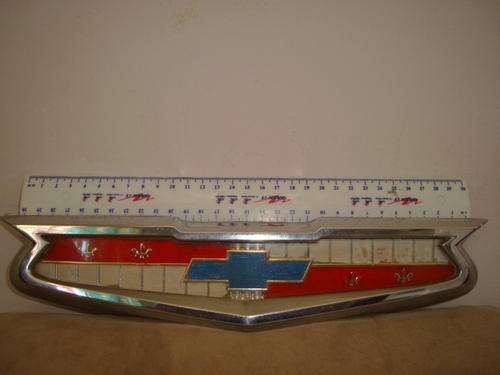 1956 Chev Boot lid emblem fair condition