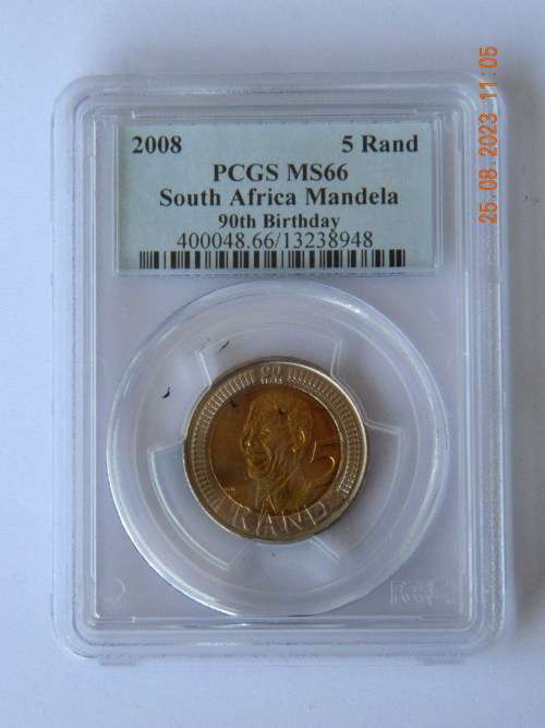 MANDELA 90TH. BIRTHDAY - 5 RAND COIN