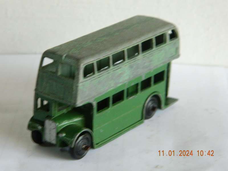 DINKY TOYS  -  29c   -   DOUBLE DECKER BUS   -  1ST. TYPE
