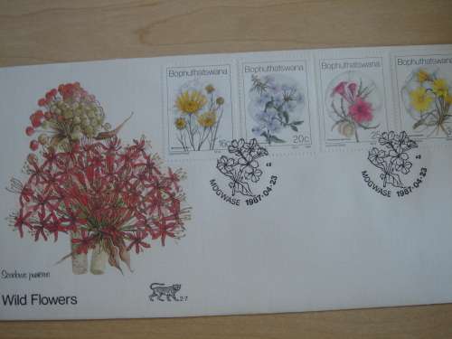 1987 Bophuthatswana FDC Flowers - 4 stamps