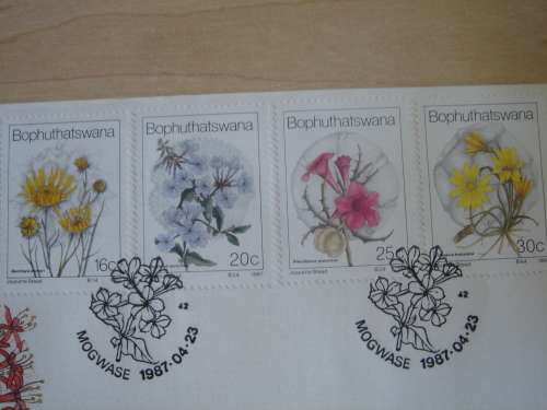 1987 Bophuthatswana FDC Flowers - 4 stamps