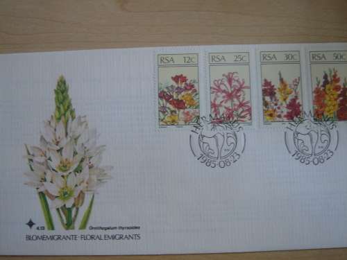 1985 RSA Flowers - 4 stamps on FDC