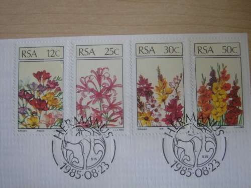 1985 RSA Flowers - 4 stamps on FDC