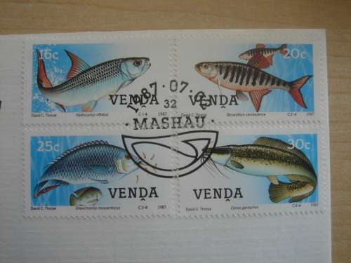 1987 Venda Fish 4 stamps on FDC