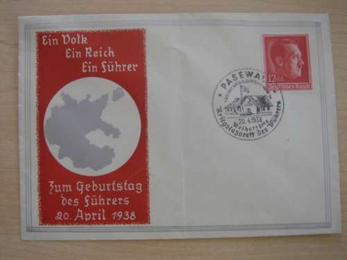 1938 Deutsches Reich MiNr 664 on FDC stamped in Pasewalk