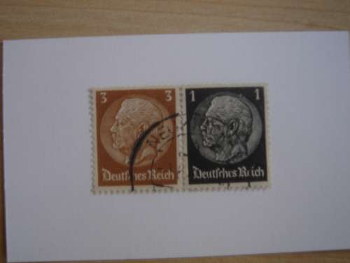 1934 Deutsches Reich ZD MiNr S 117 (513+512) Hindenburg used, stamped