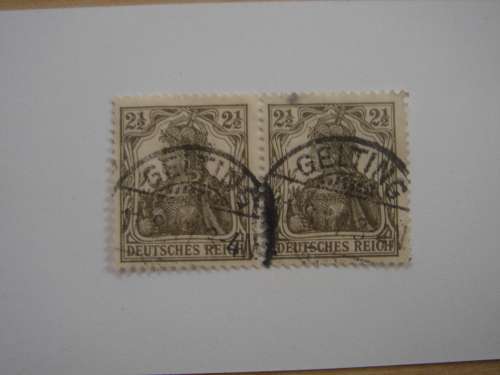 1916/17 Deutsches Reich ZD MiNr 98 horizontal pair used