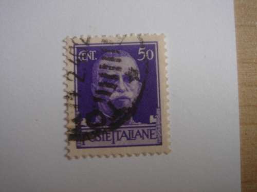 1929 Italia - Victor Emmanuell III 50 Cents used stamp