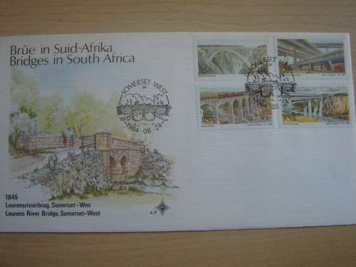 1984 RSA Bridges FDC with 4 stamps