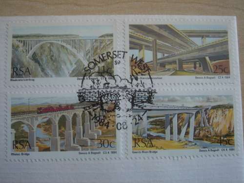 1984 RSA Bridges FDC with 4 stamps