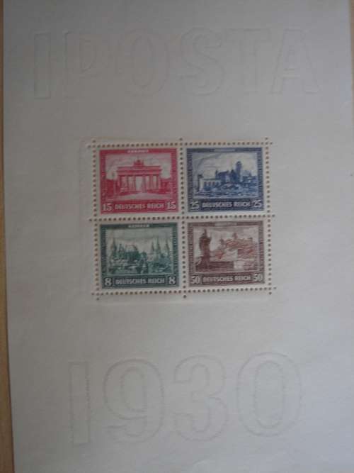 1930 Deutsches Reich MiNr 446-449 in Block 1 MNH