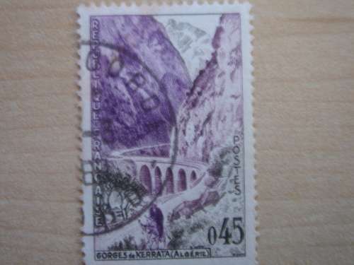 1960 France - Gorges de Kerrata Algerie 0,45 used, stamped